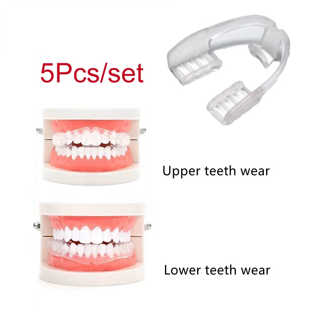 

5Pcs/set Anti Molar Braces Dental Silicone Bruxism Protector Retainer Teeth Grinding Corrector Mouth Guard Dentistry Product