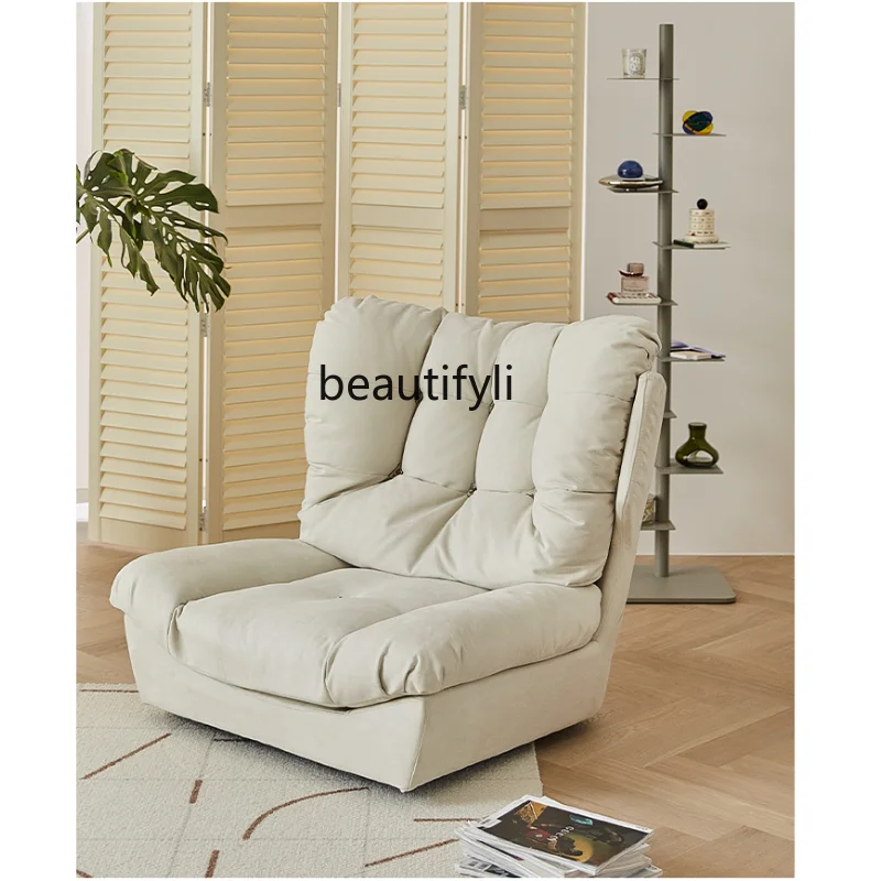 

Customized Nordic Simple Modern Small Apartment Single-Seat Sofa Chair Silent Wind Lazy Casual Swivel Chair chairs living room