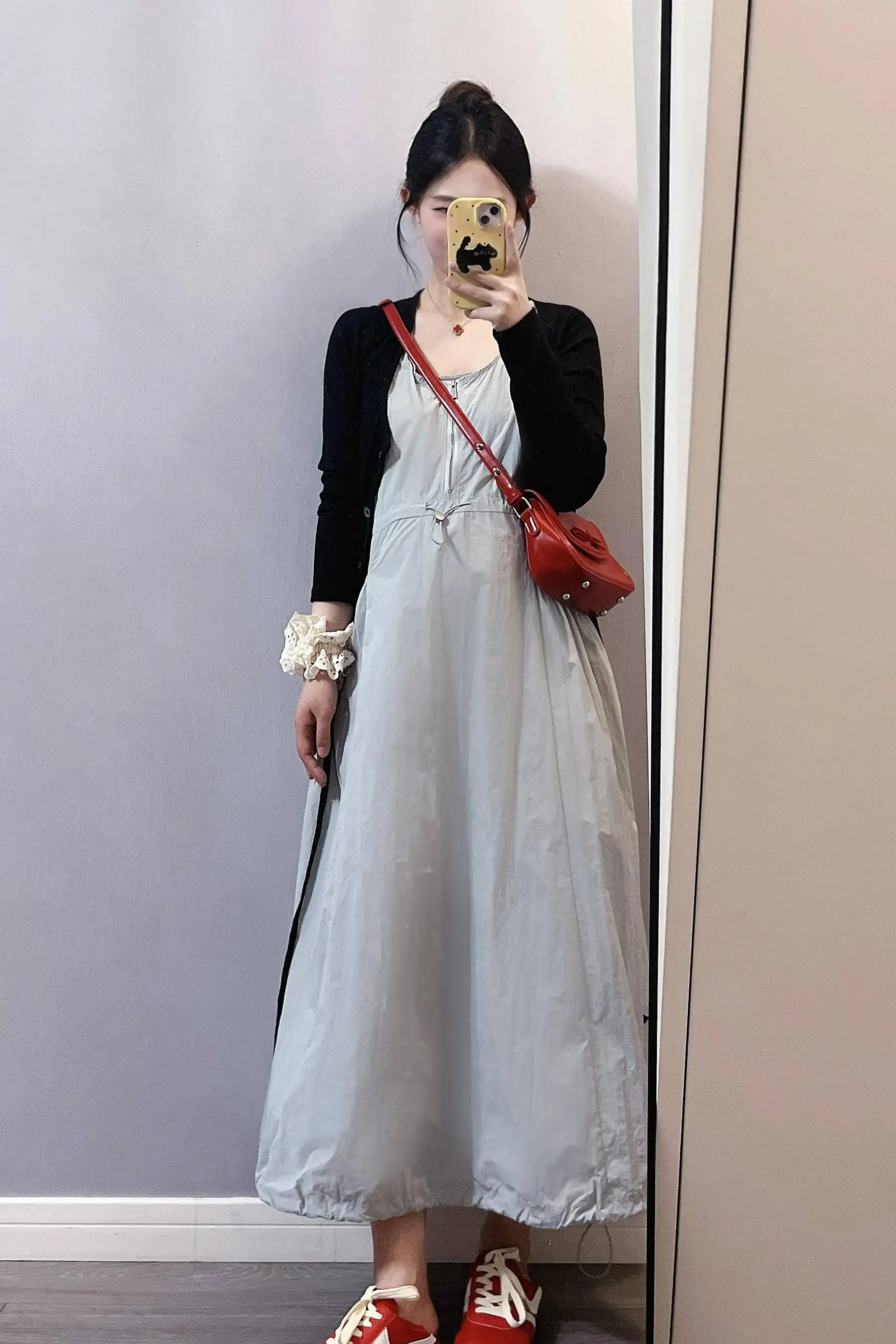 Early Spring New Large-size Pregnant Women's Bud Dress Outer Fit Two-piece Set Maternity Dress Set