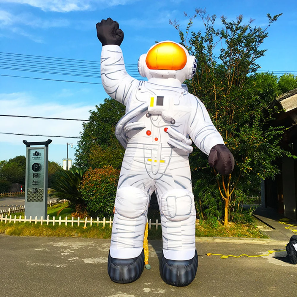 

Giant Inflatable Waving Astronaut Air Blow Space Man with LED Light Cartoon Spaceman Event Stage Decor Advertising Props