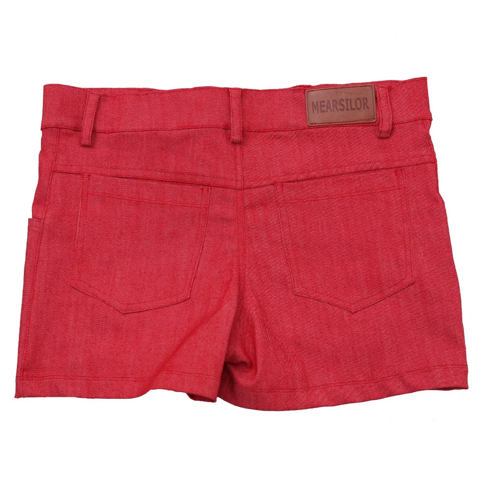 Mans Summer Mid-Waist Jeans Casual Denim Pants Tight Linen Shorts Slim Fit Elastic Style Skinny Small Straight Foot Boxer Shorts