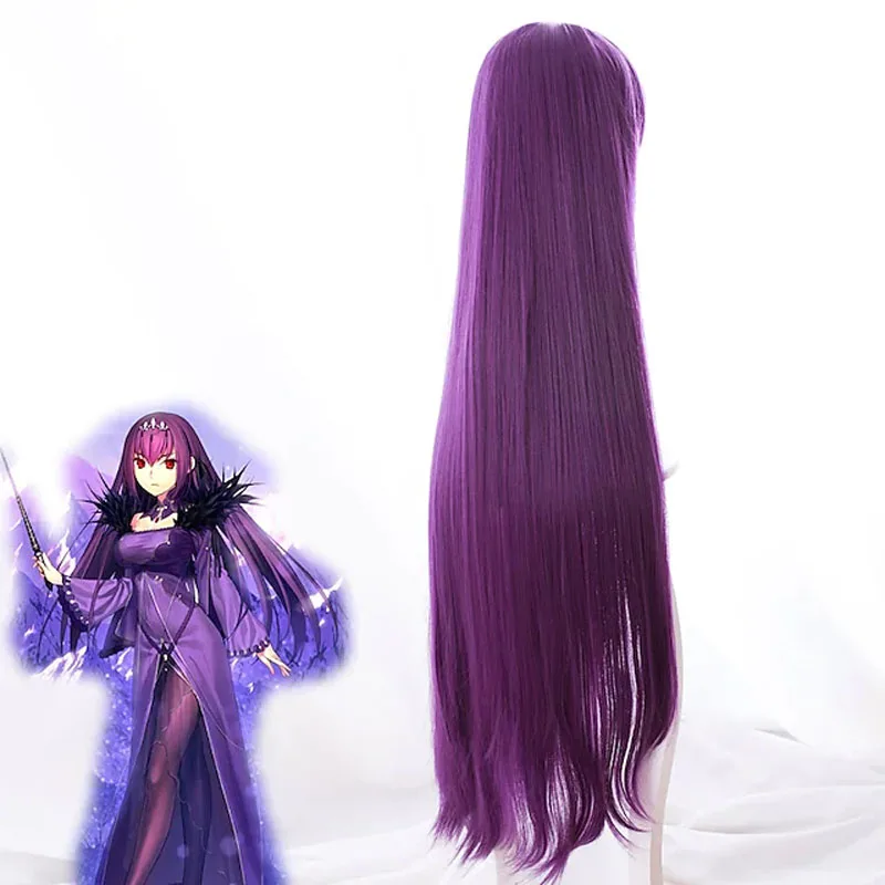 Парик женский Fate / Grand Order FGO, из термостойкого волокна, фиолетовый, для косплея, для взрослых