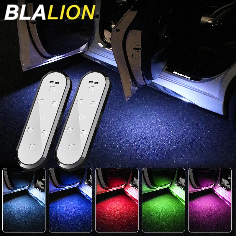 LED Car Lights BLALION Car Door Lights LED Welcome Light Magnetic Control USB Charging Auto Open Door Safe Anti-collision Emergency Signal Lamp