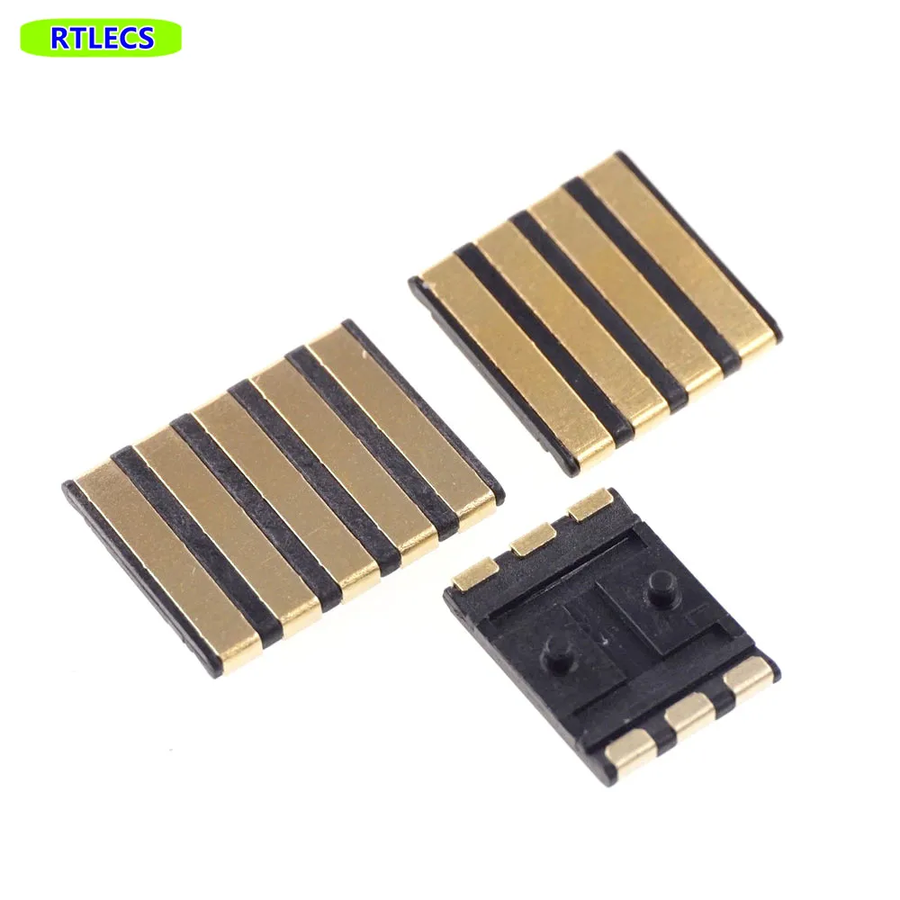 5pcs Spring Compression Contact 2.54mm Pitch 3 4 5 Pin Female Connector Surface Mount Cross