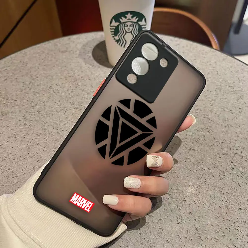 thumbnail image 1 of Funda mate para infinix NOTE 12 G96 11 10 8I 8 7 SMART 4 SPARK 8 8P 5 6 PRO S5 Funda Coque Shell Marvel Logo Lron Spider-Aan, 1 of 5