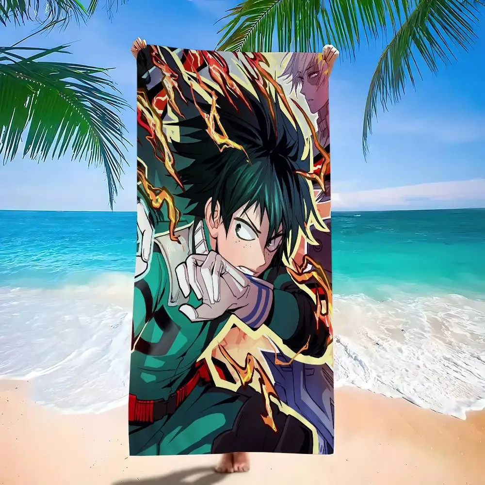 My Hero Academia Anime Microfiber Beach Towel Absorbent Quick Dry Soft Yoga Swimming Resort Mountain Climbing Towel