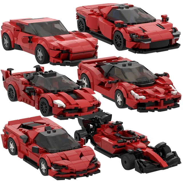 MOC Supercar Speed Champion City Car Racer Classic Building Blocks Brick Racing Super Technique Creative Garage DIY Set 2