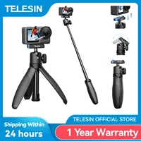 TELESIN Mini Selfie Stick Tripod Portable Quick Release Aluminum alloy Stand for GoPro DJI Osmo Action Camera Hand Grip