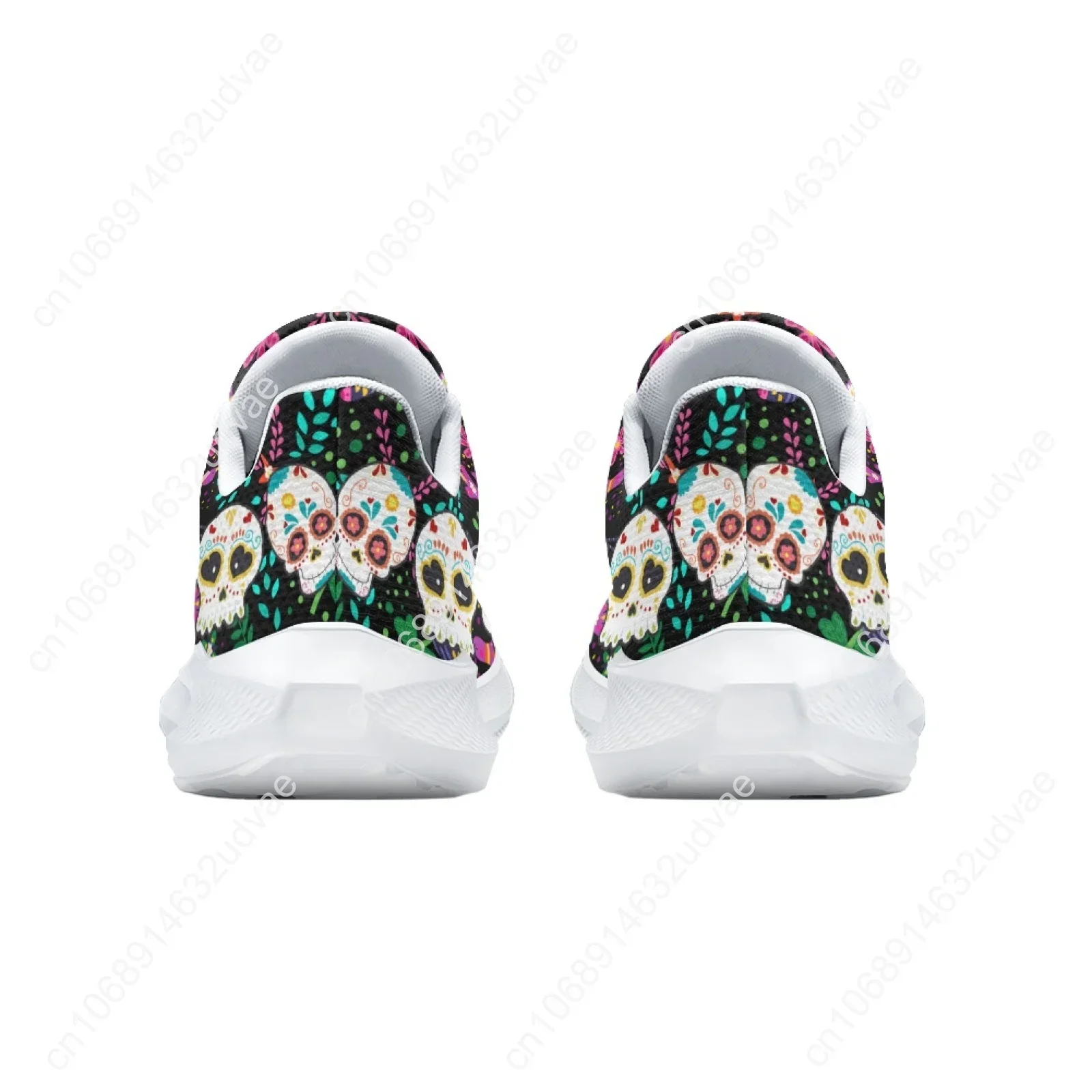 Stylish Mexican Day Of The Dead Skull Running Shoes Sugar Skull Print Girls Tennis Shoes Gym Shoes Zapatos Mujer