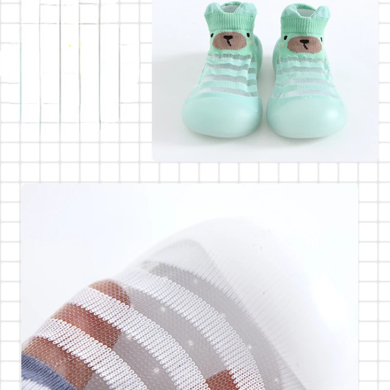 Children Baby First Walker Shoes Non-slip Newborn Baby Boy Girl Cotton Floor Socks Rubber Sole Cartoon Indoor Socks Infant Shoe