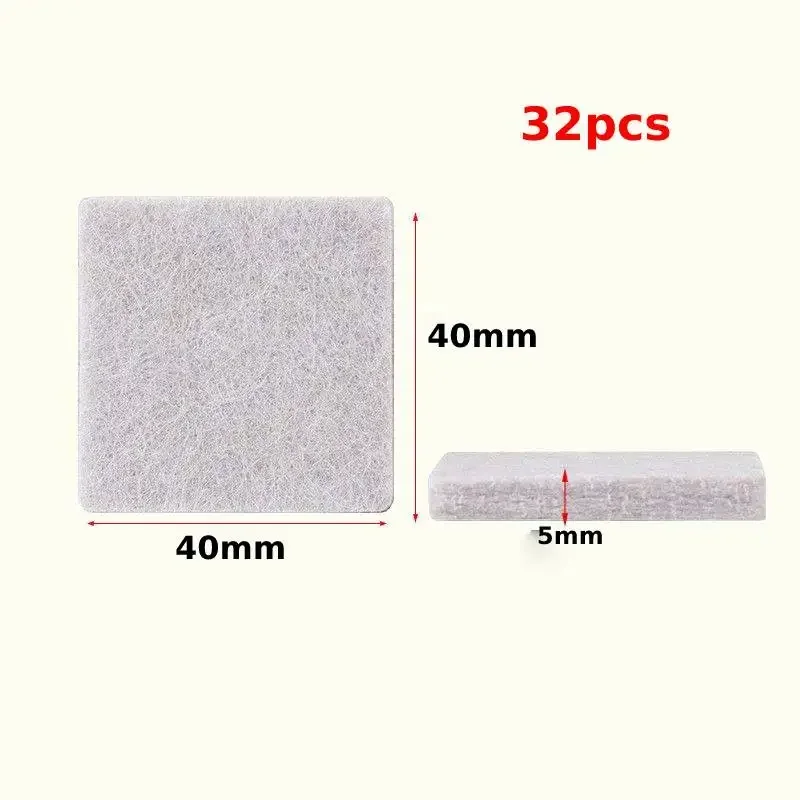 Round Furniture Felt Pads - Anti-Scratch Floor Protectors for Chairs, Tables, and Couches