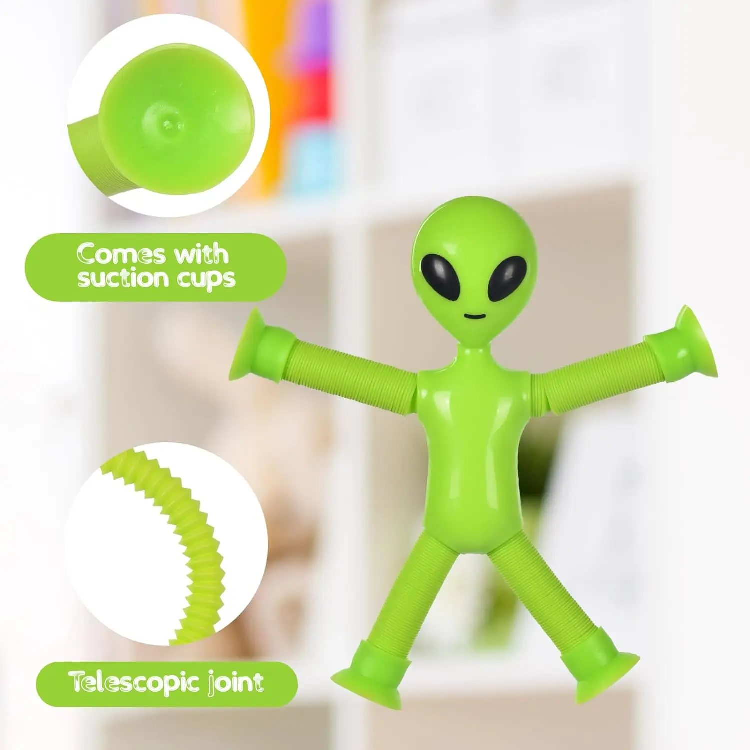 Telescopic toys with extraterrestrial light and multifunctional shapes, fun puzzle puzzle for stress relief, stretching 4