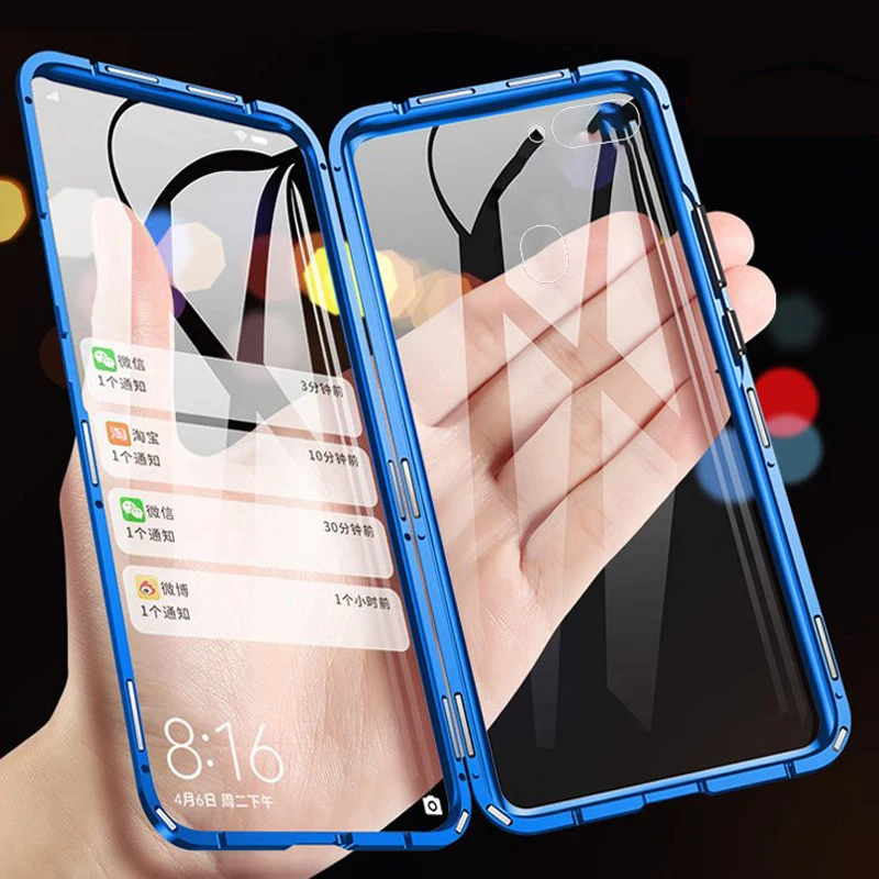 jeg er syg pianist trekant Metal Magnetic Phone Case For Vivo T1x T1 5g S1 Pro Double Side Tempered  Glass Front And Back Glass Cover Full Coverage Cover - Mobile Phone Cases &  Covers - AliExpress