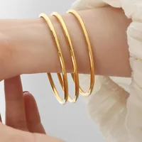 Bracelet For Women Stainless Steel High Quality Gold Muilt Color Bangle Bracelets For Girls Simple Accessories Jewelry Luxury 2