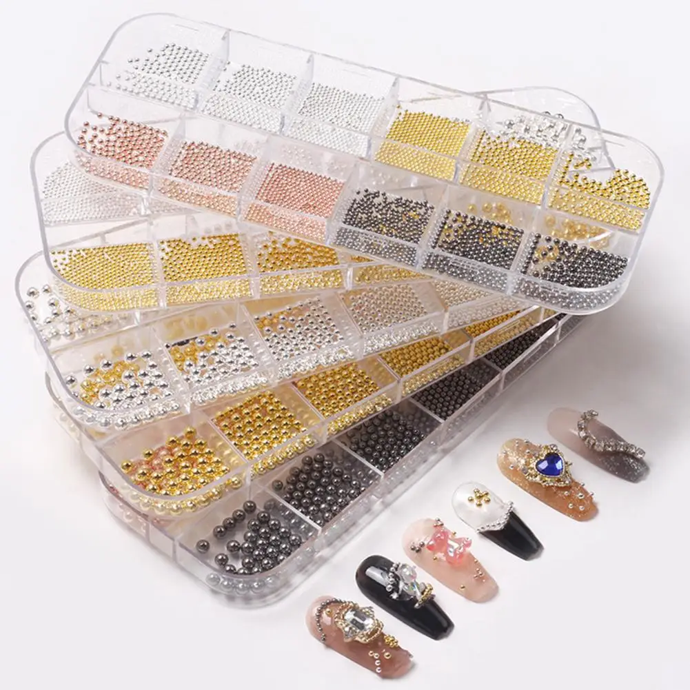 

1 Box Nail Steel Balls Beautiful Lightweight Manicure Steel Balls Steel Ball Round Nail Steel Ball Charms for Nail Salon