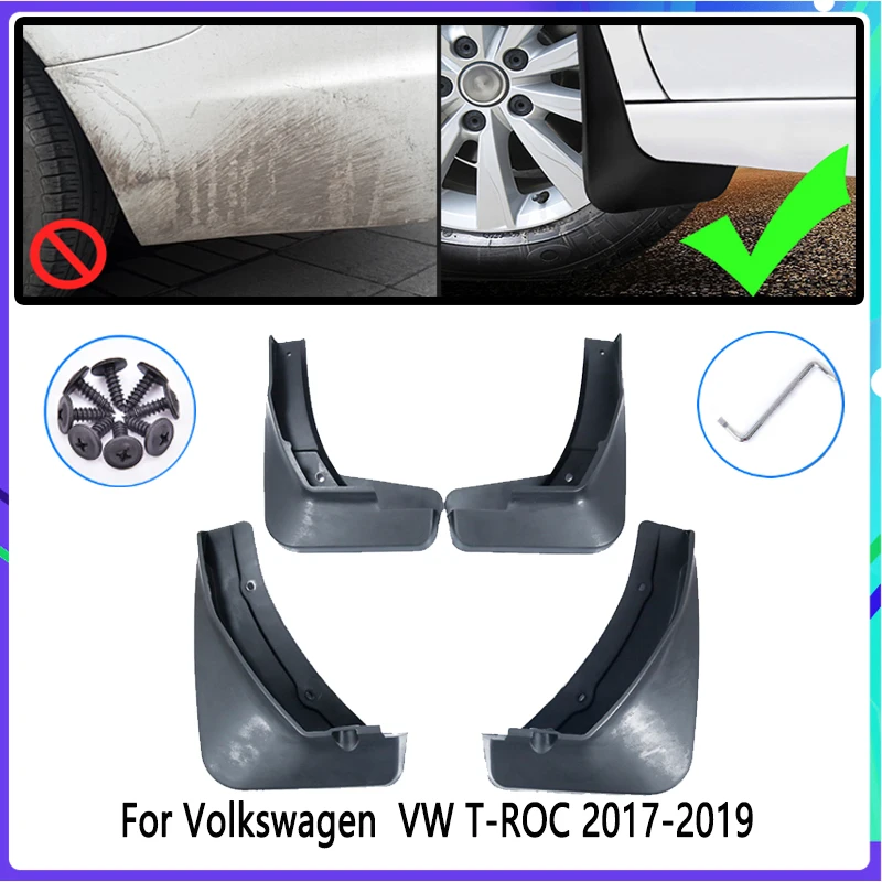 4 Pcs Set Auto Schmutzfänger für VW Golf 6, Kotflügelschoner