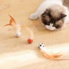 1/3Pcs Pet Cat Interactive Ball Toys Interactive Bouncy Balls with Feathers Indoor Cat Cat Toys Deplete Cat's Excess Energy 3