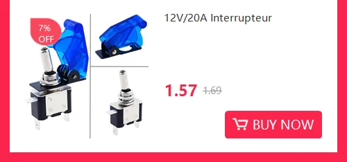 Auto Car Boat Truck Illuminated Led Toggle Switch With Safety Aircraft Flip Up Cover Guard Red Blue Green Yellow White 12V20A