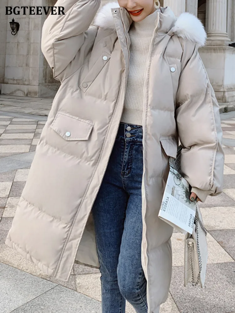 

Женская зимняя парка BGTEEVER с капюшоном и хлопковой подкладкой