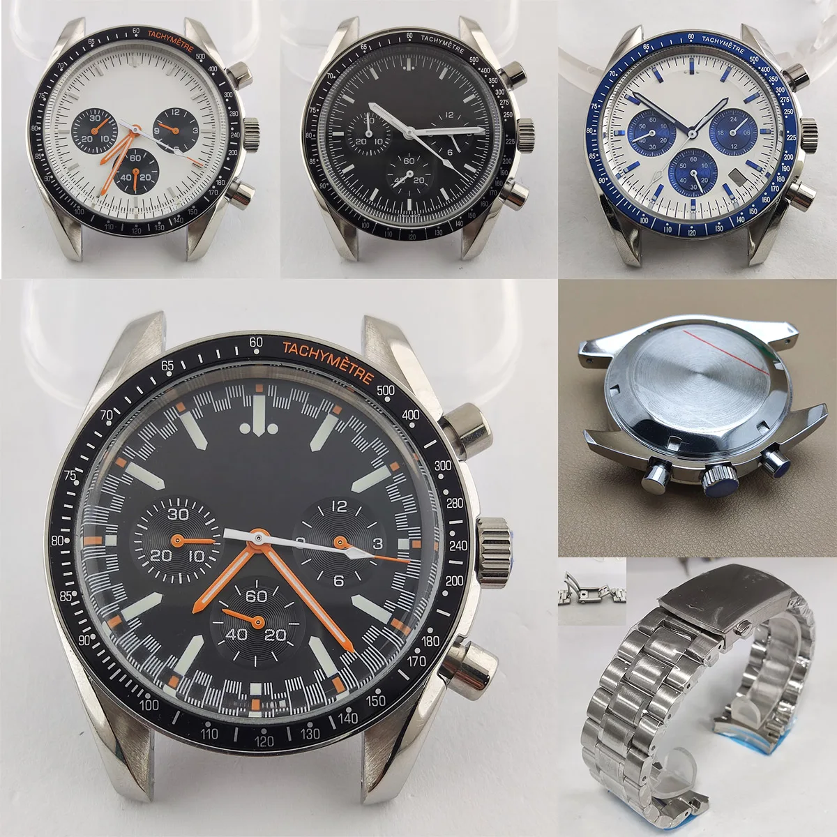 PAGRNE DESIGN Orologio Da Uomo Al Quarzo G Giapponese VK63 - Cronografo In Acciaio Inossidabile 316, Impermeabile, Quadranti Secondari E Data, Regalo