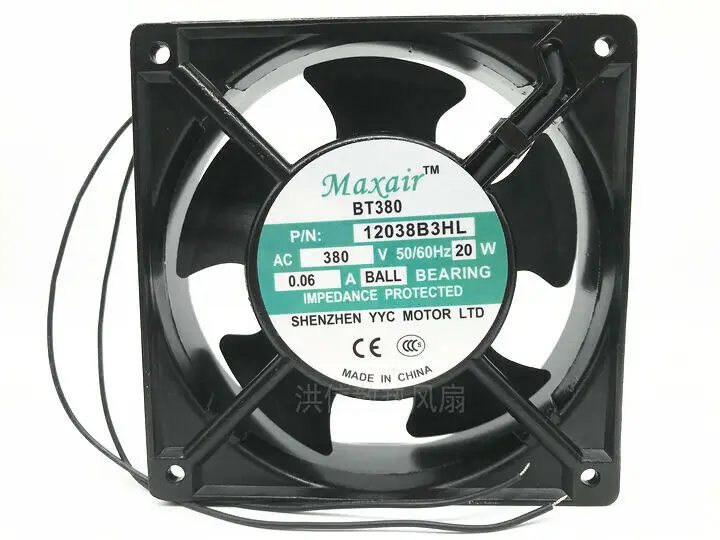 

1 шт. Maxair BT380 12038B3HL 380 В 20 Вт 0.06A осевой охлаждающий вентилятор #