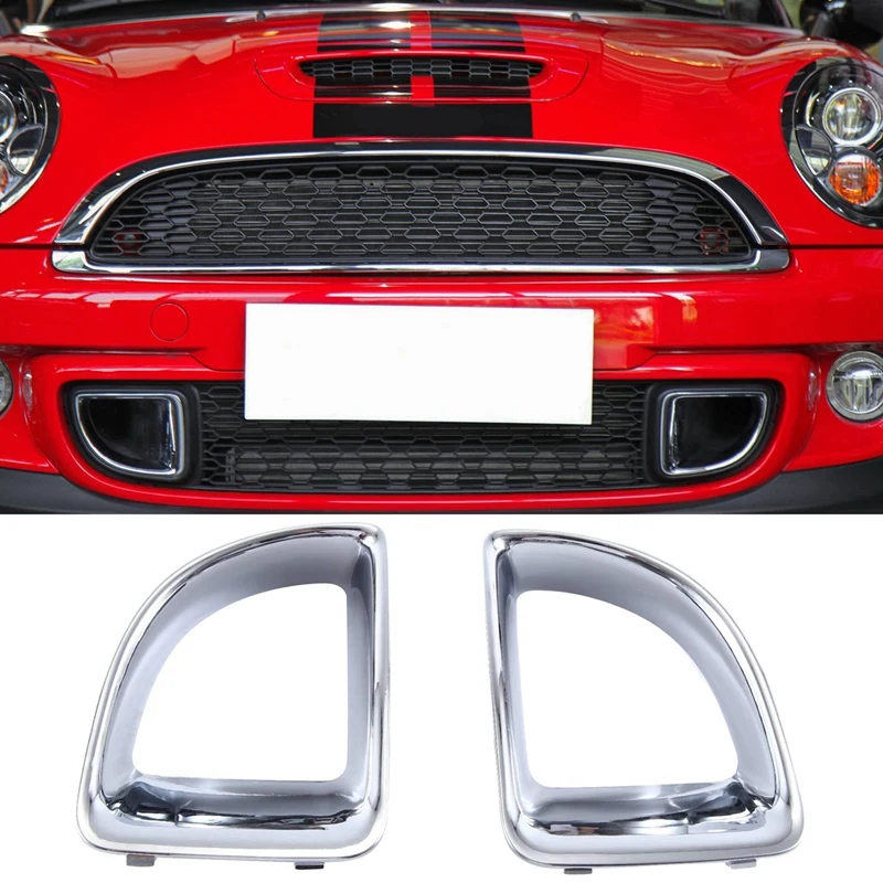 

For BMW Mini R55 R56 R57 R58 R59 JCW S New Front Air Duct Frame Chrome 1 Pair Set 51117255119 51117255120 Parts