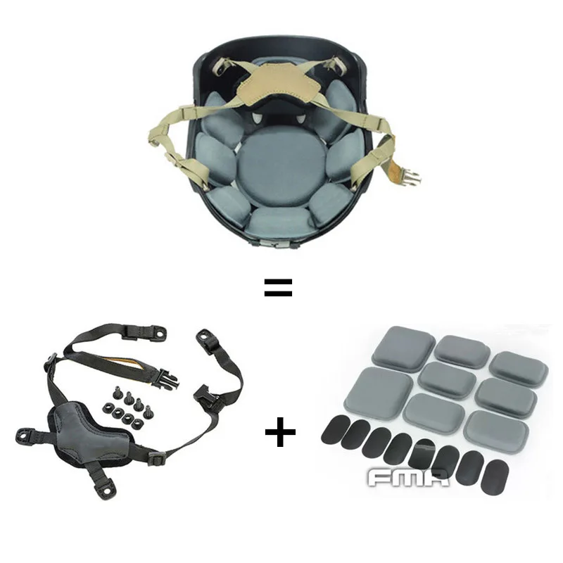 Free Shipping Tactical Airsoft Suspension System Chin Strap for FMA Helmet