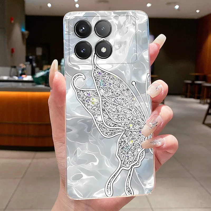 Luxury Aesthetic Butterfly Floral Soft TPU Clear Phone Case