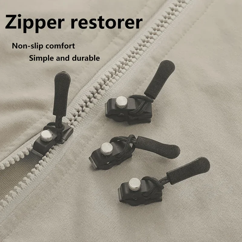 Universal zipper Quick Repair slider 3-6pcs Easy To Install Seamless Replacement Zipper Head For Jackets Luggage And More zipper repair kit zipper pullers zipper sliders zipper heads