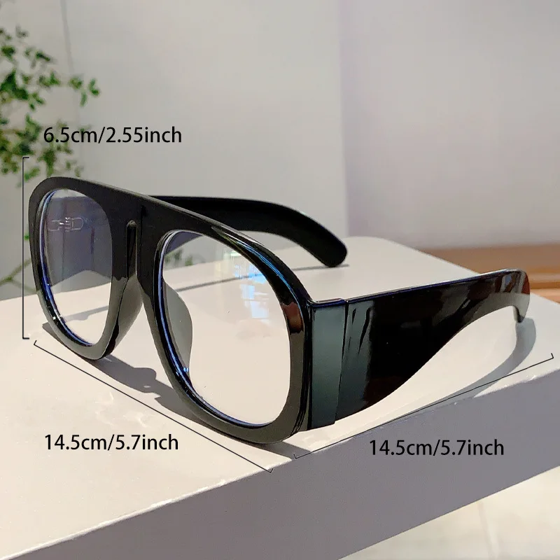 Neue übergroße quadratische breite Bein Anti Blaulicht Brillen Frauen Vintage rot Patchwork Computer Brille Rahmen Damen sexy Farben – Detail 6
