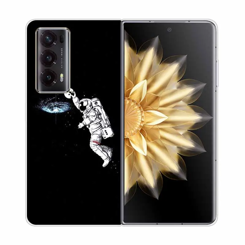 Enhanced Clear Print Hard Case with Wolf and Lion Design