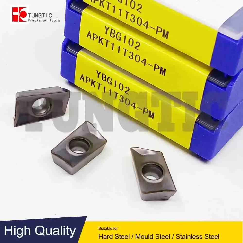 

APKT11T304-PM YBG102 Milling Cutter CNC Tools Insert Lathe Machining Tools Lathe Cutting Tool Metal Turning Tools APKT 11T304