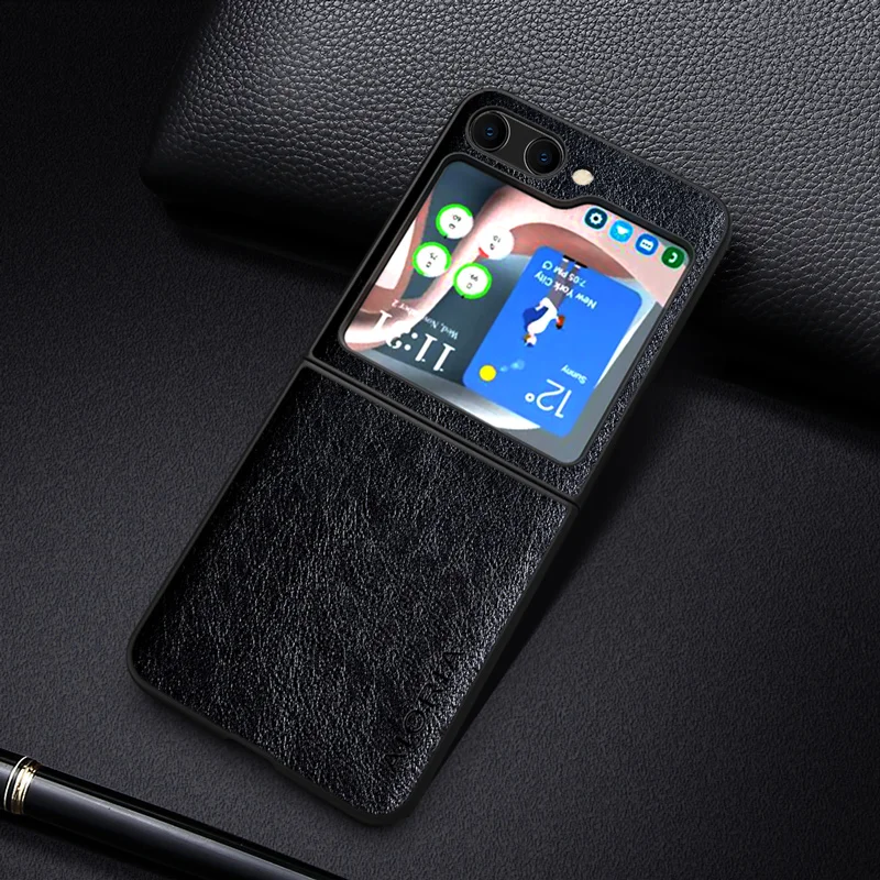 Luxury PU Leather Case - Premium Solid Color Design with Soft TPU & Hard PC Shell