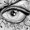Eyes of Wonder Coloring Book 20 Page Fantastic Eyes Theme Adult Picture Book Kill Time Relaxing Doodle 3
