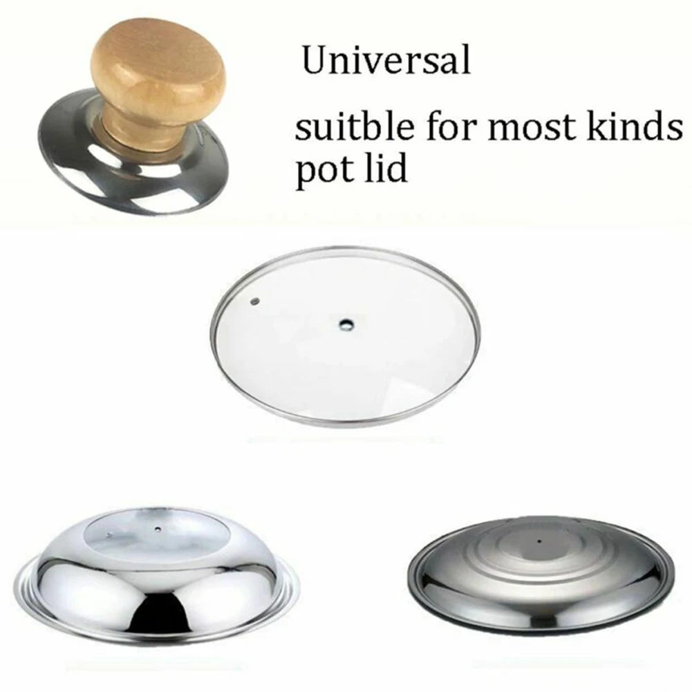 4pcs Universal Pot Lib Knobs Wooden Cooking Pan Lid Covers Replacement Lifting Handle Kitchen Cookware Handgrip