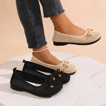 2026 New Women's Slip On Sneakers Breathable Lightweight Soft Sole Casual Shoes Comfortable Walking Flats 1