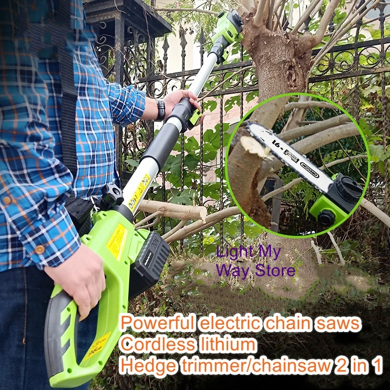 Retractable lithium high pruning saw electric high pruning shears telescopic aerial pruning multi-function hedge trimmer