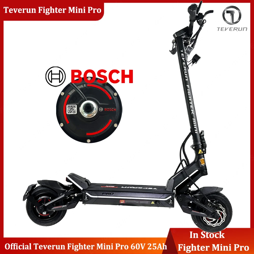 New Teverun Fighter Mini Pro 60V 25Ah Smart BMS Dual Motor 2000W 65km/h 10Inch Build-in TFT Display NFC Full Hydraulic Disc