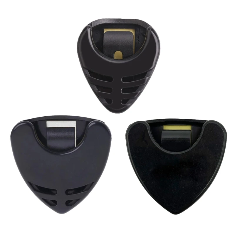 

10Pcs Guitar Pick Holder Plastic Plectrum Case Mediator Quick Storage Self Adhesive Triangle Holder For Acoustic Guitar Bass