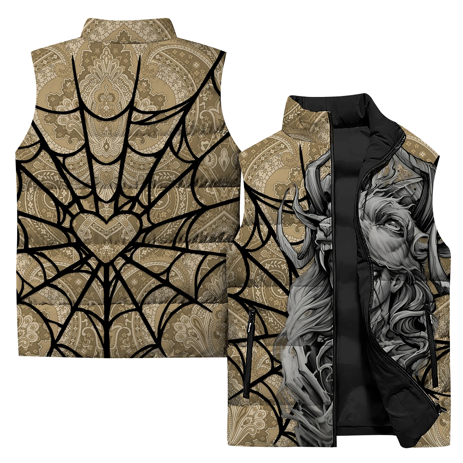 thumbnail image 1 of Nueva chaqueta de chaleco con estampado 3D para hombre, cálida para deportes al aire libre, ciclismo, fiesta, abrigo para hombre, moda urbana de hip-hop, chaleco para hombre, ropa, 1 of 5