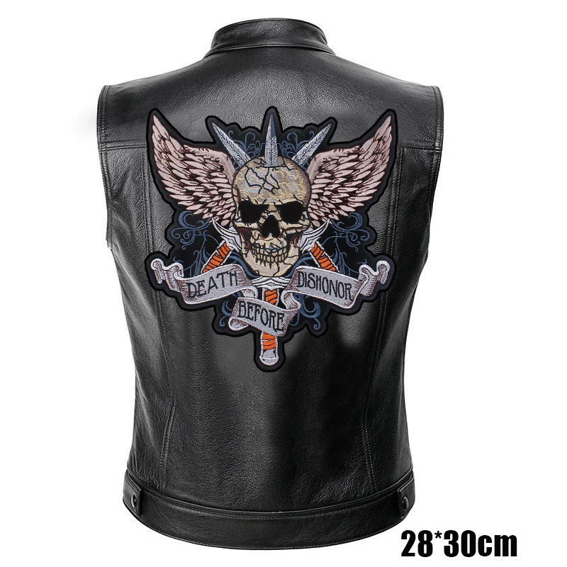 Lederjacken- und Jeans-Patches: Große, aufbügelbare Rückenpatches für Kleidung, DIY, Motorrad, Biker, Punk – Aufnäher und Abzeichen – Detail 29