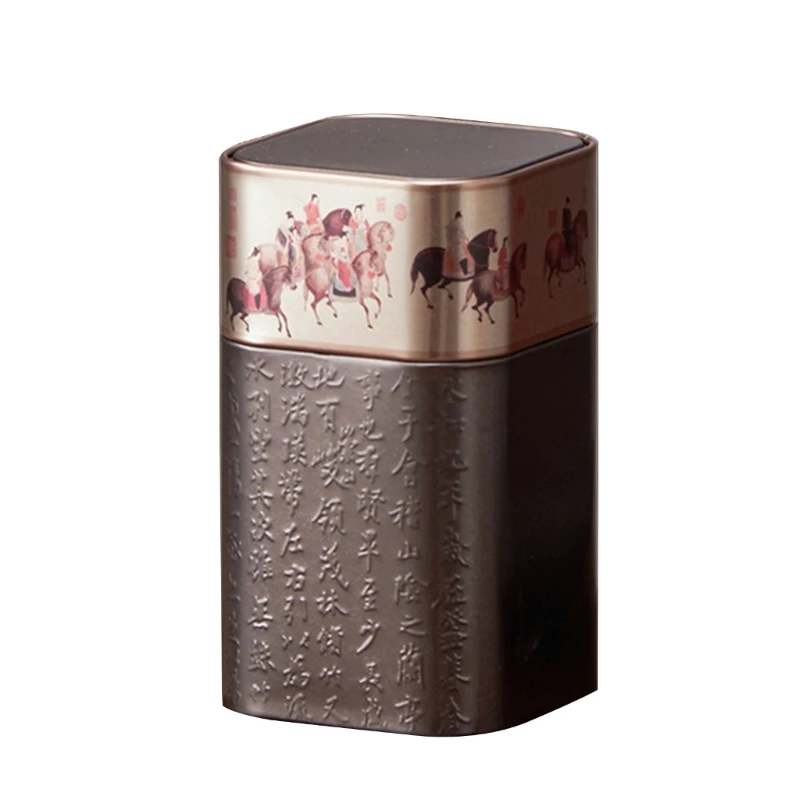 Portable Small Tea Packagings Box Mini Empty Tea Tin Can Vintage Tinplate Containers Seal Jar Moisture-Proof tea tin box,tea canister