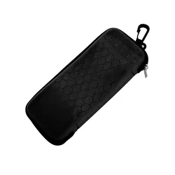 Chic Unisex Sunglasses Case with Lanyard and Zipper Closure (Black buckle)