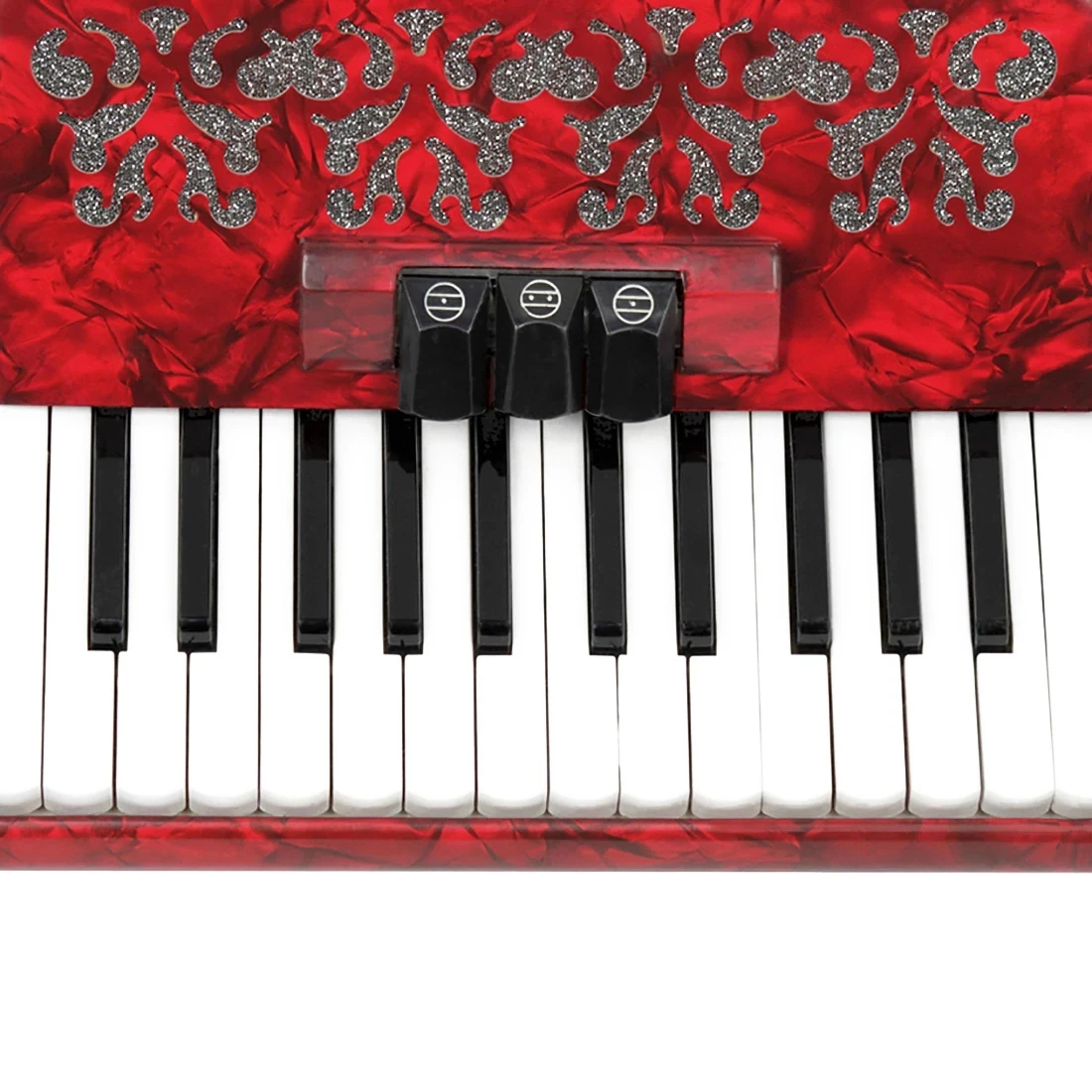 IRIN Akkordeon, 26-Tasten, 48-Bass, Cellob, rotes Akkordeon für Kinder, Kinder, Anfänger, Weihnachtsgeschenk, Tastatur, Musikinstrument – Detail 5