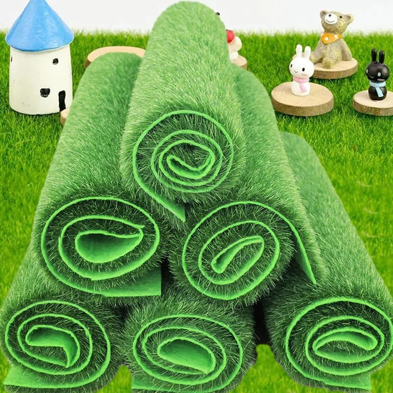 Kit 3 Tapetes De Musgo Artificial - Decoração Verde Para Terrário E Jardim