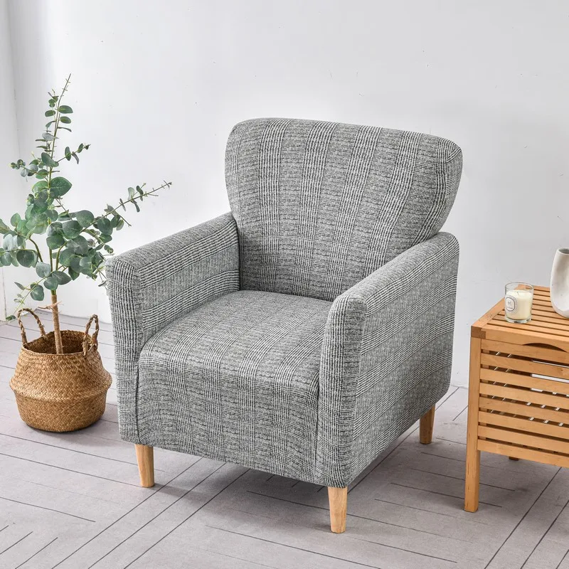 Furniture Cover Elastic Single Sofa Cover Tub Chair Cover Nordic Home Decor Room All Inclusive Armchair Slipcover Club Bar Hotel Sofa Covers