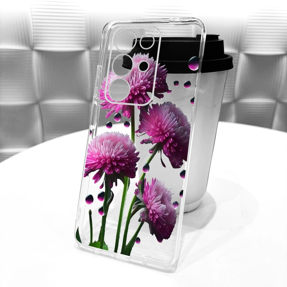 Stylish Flowers & Butterfly Painted Soft Slim Phone Case