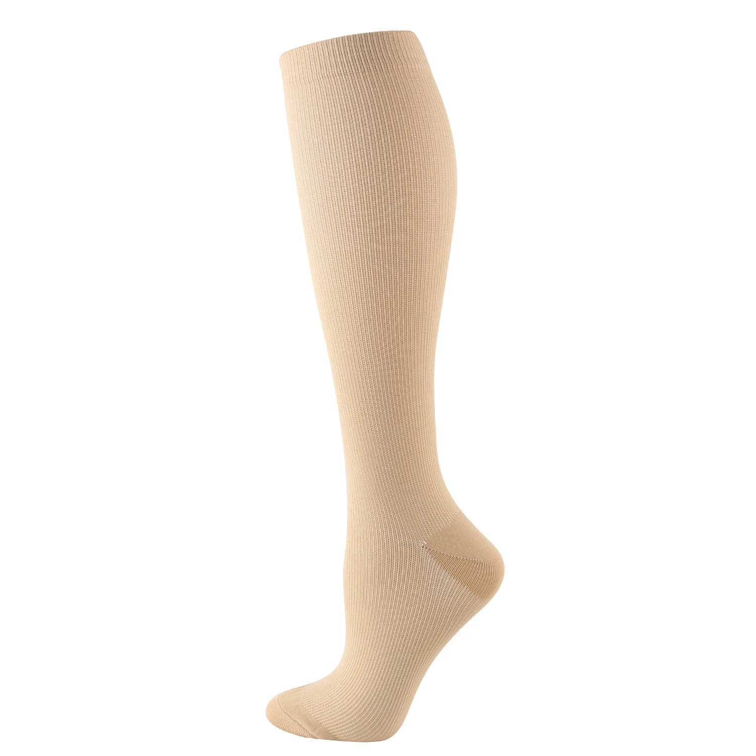 6 Pairs Solid Color Compression Socks Nurse Compression Socks Black Skin Color compression socks
