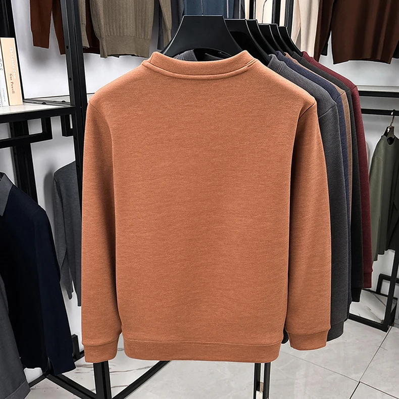 Marke brief geprägte männer pullover high-end-luxus verdicken herbst winter wärme weichen komfort mode rundhals lässig pullover – Detail 7