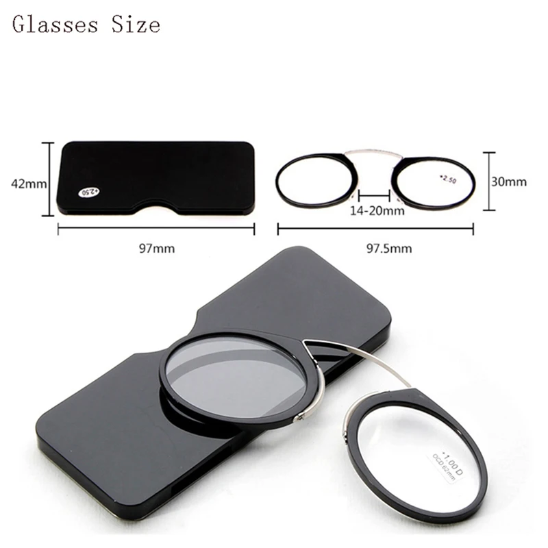 2026 Clip-On Mini-Lesebrille für Männer und Frauen, Lesebrille ohne Seitenbügel, Pince-nez 1.0 - 3.0 – Detail 6